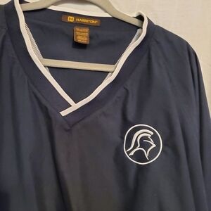Harriton Michigan State Spartans navy blue Microfiber Windshirt Pullover 2XL